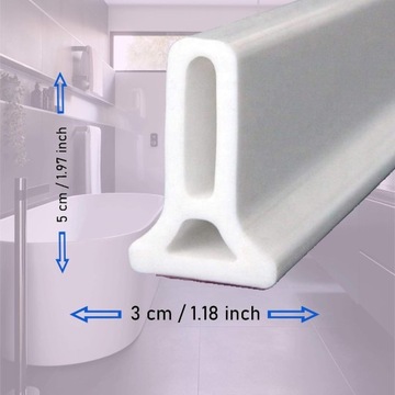 Силиконовый порог для пробки воды в ванной, уплотнитель для душевой полосы