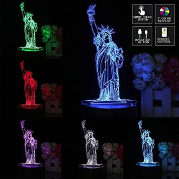 3D ПУЛЬТ ДИСТАНЦИОННОГО СЕНСОРНОГО УКРАШЕНИЯ 7 ЦВЕТОВ СВЕТОДИОД