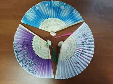 Деревянный, бамбуковый, тканевый веер, разные цвета, китайский, японский.