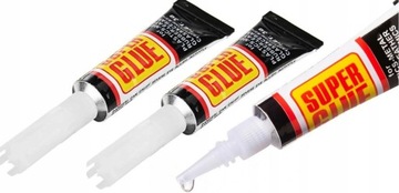 KLEJ SUPER GLUE MOCNY SZYBKOSCHNĄCY ZESTAW 3 szt