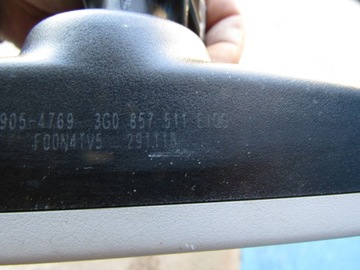 VW PASSAT B8 ZRCÁTKO ZPÁTEČNÁ 3G0857511E