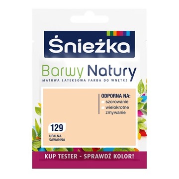 Śnieżka Barwy Natury Lateksowa Farba TESTER upalna sawanna 129 25ML