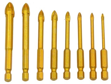 СВЕРЛА ДЛЯ СТЕКЛЯННОЙ ПЛИТКИ КОРОНОЧНАЯ ПИЛА ДЛЯ ГОНЧАРНЫХ РАБОТЫ 8 ШТ. ИЗ КАРБИДА ВОЛЬФРАМА