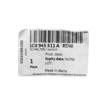 Датчик остановки, переключатель стоп-сигналов для AUDI A3 8L GOLF IV 4 PASSAT B5 LEON