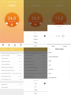 Termostat Obciążalny 16A Biały TRZ057 ZigBee TUYA