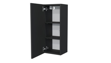 Шкаф для ванной комнаты 100x30x15см Matt Black - В СБОРЕ