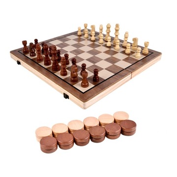 Drewniane szachy do przechowywania Logiczne