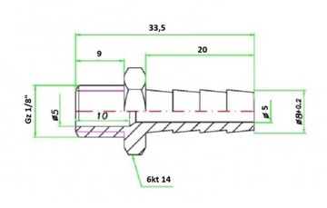 KOŃCÓWKA DO WĘŻA GZ 1/8