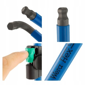 Ключи шестигранные WERA с шариком, 9 шт.