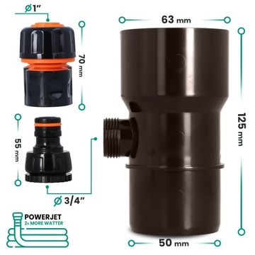 ДОЖДЕВОЙ УБОРНИК 90 ММ ДОЖДЕВОЙ СБОРНИК ЖЕЛОБ ВОССТАНОВЛЕНИЯ КОРИЧНЕВЫЙ X5