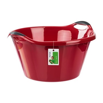 Miska na pranie okrągła czerwona 25L średnica 50cm