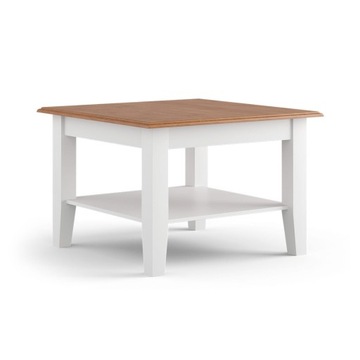 DREWNIANA ŁAWA STOLIK KAWOWY DO SALONU 70x70x48 CM BELLUNO ELEGANTE