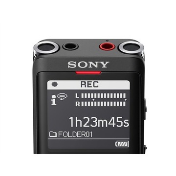 Цифровой диктофон Sony ICD-UX570 с черным ЖК-дисплеем, воспроизведение MP3