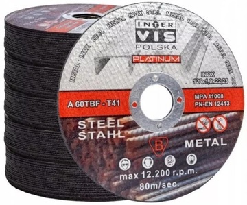 TARCZE DO CIĘCIA METALU STALI 125x1 mm 100 szt.