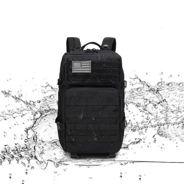 Plecak Odporny na Wodę 45L, Survivalowy do Trekingu i Walki