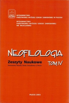 Neofilologia Zeszyty PWSZ Tom IV