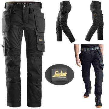 Spodnie robocze Snickers 6241 Stretch r. 46 black NAJPOPULARNIEJSZY model