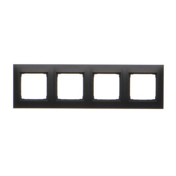 SIMON 54 RAMKA POCZWÓRNA 4x CZARNY MAT DR4/49
