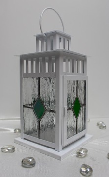 Витражный фонарь Фонарь зеленый акцент Garden Home