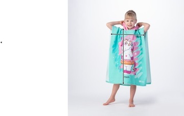 Полотенце детское с капюшоном Aquawave детское ПОНЧО 73х59 девочка.