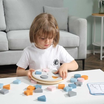 ДЕРЕВЯННАЯ ПАЗЛ-СОРТИРОВКА VIGA PolarB, СООТВЕТСТВУЮЩАЯ ФОРМЫ ЦВЕТНЫХ БЛОКОВ