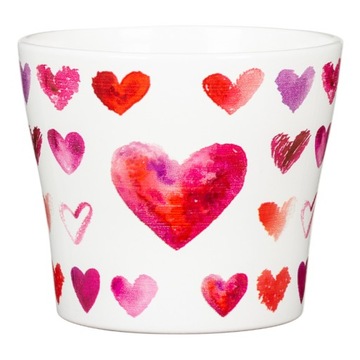 Ceramiczna osłonka na doniczkę Scheurich 808 Heartbeat w serca 11