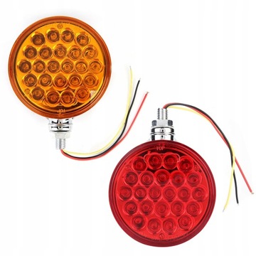OBRYSÓWKI 48 LED OKRĄGŁE CHROM ŚWIATŁO OBRYS