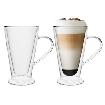 SZKLANKI TERMICZNE Z UCHEM 2 SZTUKI 400ML MALACHIT