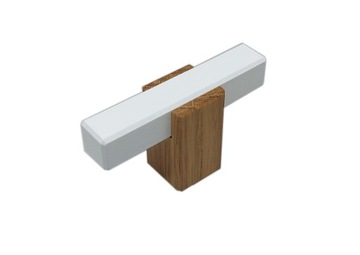 Uchwyt meblowy Bukowy Biały Reling dł. 60 mm GAŁKA