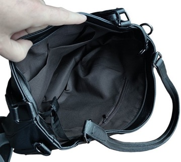 Torebka Damska Czarna Pojemna na Ramię Torba Shopper Prezent Wysoka JAKOŚĆ
