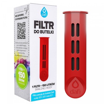1 SZT FILTR DO BUTELKI DAFI SOLID SOFT CZERWONY