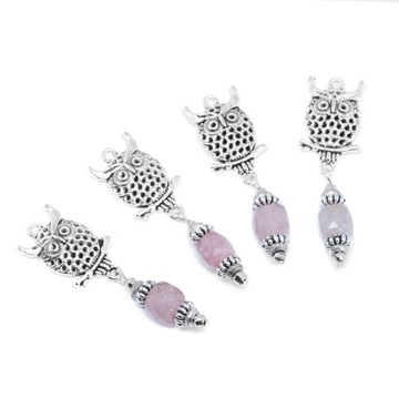 ЗАКЛАДКА сова сова в подарок КЛУБНИКА КВАРЦ