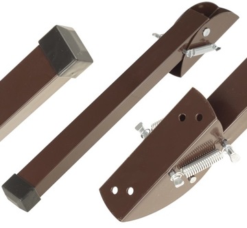 MOCNA PODPÓRKA STOPKA NÓŻKA DO DRZWI BRAM 30CM PROFIL 20x30MM BRĄZ POLSKA