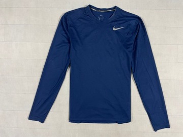Мужские кроссовки Nike Running Dri-Fit с длинным рукавом ТЕМНО-СИНИЕ с логотипом Classic Unique L