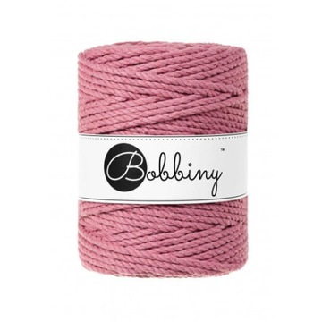 Sznurek makrama Bobbiny 5mm 3PLY Kwiatowy różowy