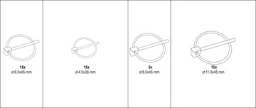 БЕЗОПАСНОСТЬ С ПИН-КОЛЬЦОМ 50 ШТ. МИКС