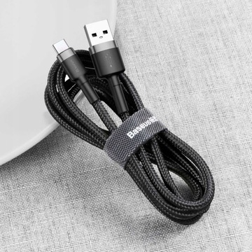 Кабель BASEUS USB-C TYPE-C КОРОТКИЙ БЫСТРАЯ ЗАРЯДКА 3.0 3A ВЫСОКОКАЧЕСТВЕННАЯ ПЛЕТЕКА 50 см