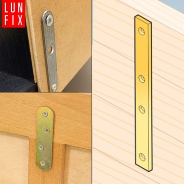 Łącznik meblowy płaski 60 x 16 stalowy metalowy blaszka płytka 50szt.