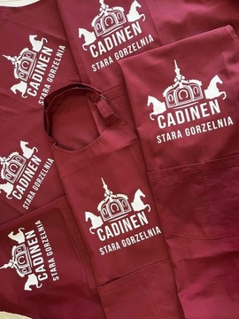 FARTUCH Z LOGIEM KUCHARSKI KELNERSKI FARTUCH GASTRONOMICZNY Z NADRUKIEM