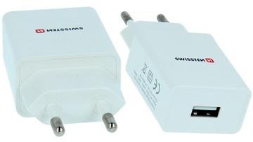 Дорожное зарядное устройство USB-адаптер питания 1А 5Вт SWISSTEN
