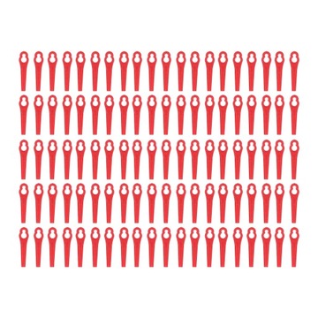 OSTRZA NOŻYKI TNĄCE PLASTIKOWE DO PODKASZARKI ZESTAW 100SZT CZERWONY