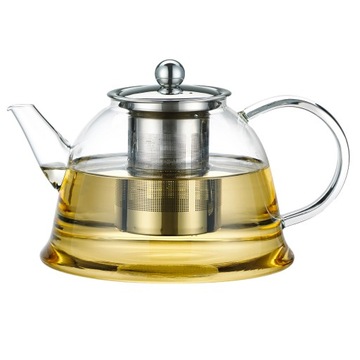DZBANEK SZKLANY Z ZAPARZACZEM ZAPARZACZ do HERBATY ZIÓŁ 1500ml 1,5L Kamille