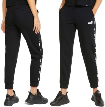 SPORTOWE SPODNIE DRESOWE DRESY DAMSKIE BAWEŁNIANE JOGGERY PUMA XS