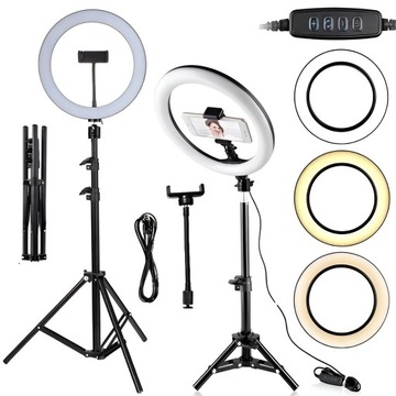 LAMPA PIERŚCIENIOWA LED ASATO 80 W STATYW 220CM