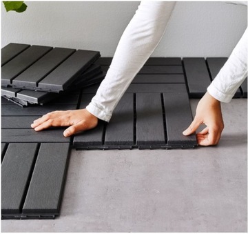 IKEA RUNNEN Плита пола АНТРАЦИТ/СЕРАЯ терраса