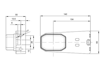 СВЕТОДИОДНАЯ ПЕРЕДНЯЯ ПРОЗРАЧНАЯ ЛАМПА, ОТРАЖАТЕЛЬ, УГЛОВАЯ, БЕЛАЯ
