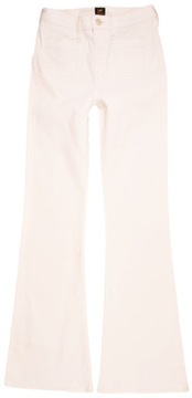 LEE spodnie high white jeans FLARE W28 L33