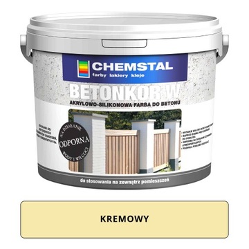 Farba do BETONU OGRODZEŃ Betonkor W 3L KREMOWY