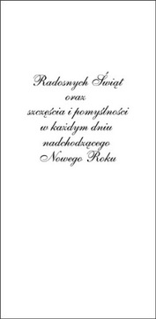 Biznesowe Kartki świąteczne dla firm z tekstem Karka firmowa mix 9 szt ZLT