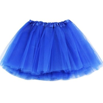 SPÓDNICZKA TUTU TIULOWA NIEBIESKA CHABER 10-16 L